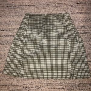 Brandy Melville green checkered skirt